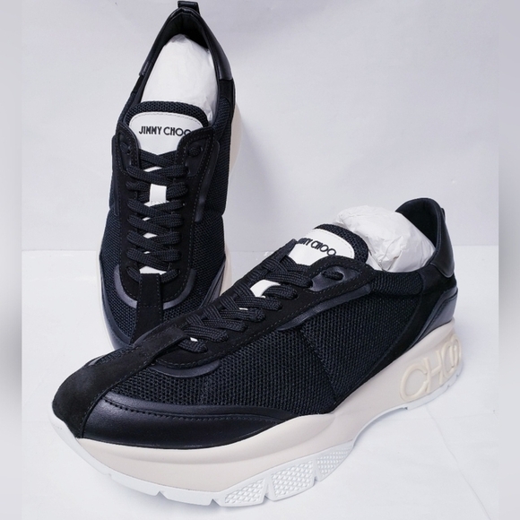 Jimmy Choo Men's Black Raine Sneakers EU 43 US Mens 10-10.5 (NIB) - Picture 5 of 12